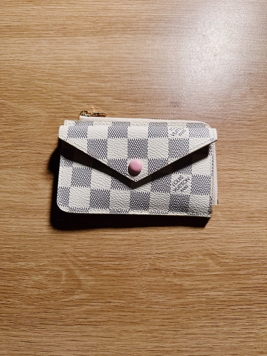 Luxe checkered keychain