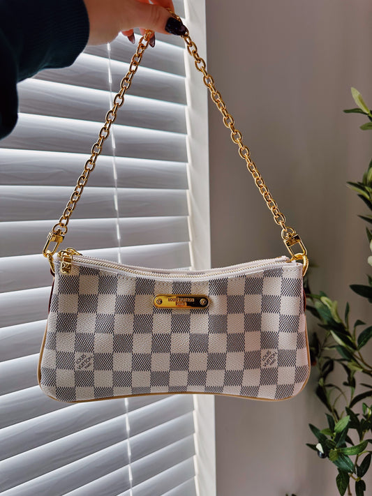 Checkered shoulder purse(preorder)